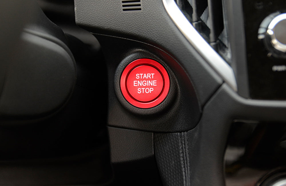 Sports Red Engine Push Start Cover w/ Ring Trim For 2022+ Subaru BRZ Toyota GR86