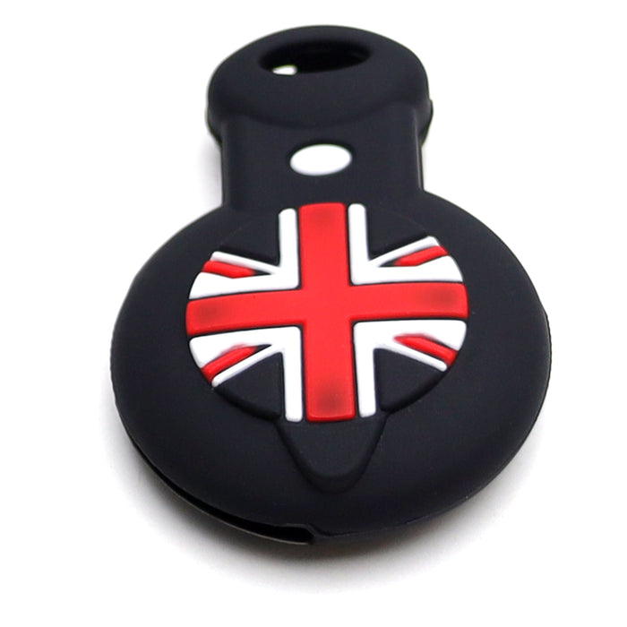 Union Jack Black Silicone Key Fob Case For Mini Gen2 R55 R56 R57 R58 R59 R60 R61