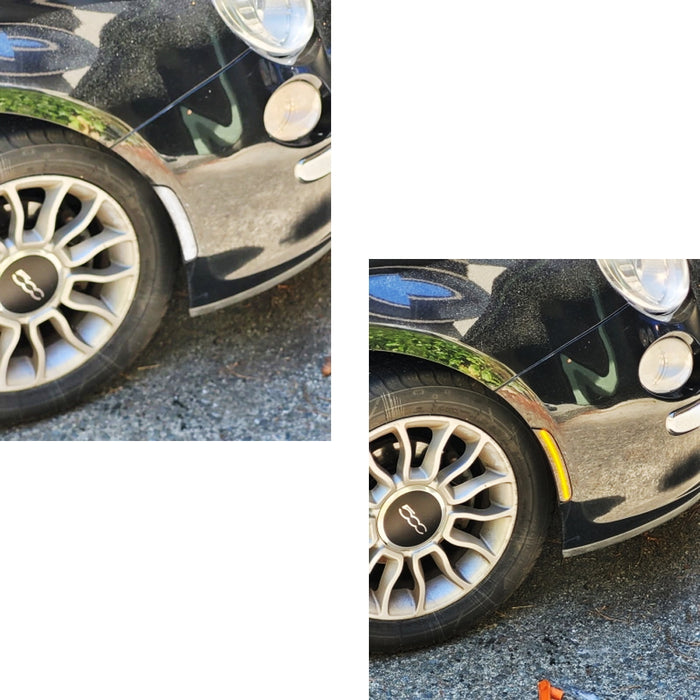 Smoke Lens Amber/Red LED Front/Rear Side Marker Lights For Fiat 11-19 500 Abarth