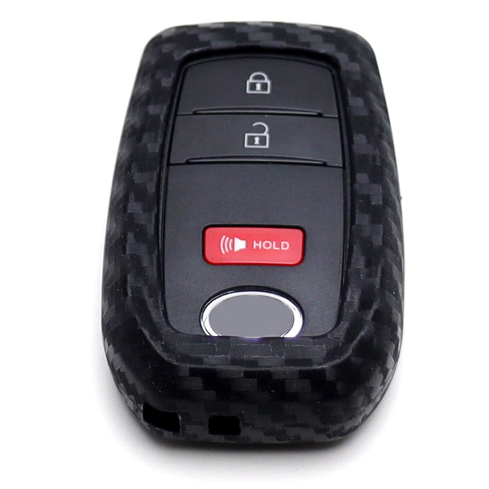 Carbon Fiber Soft Silicone Key Fob For JDM Imported Toyota Fortuner Hilux Prado