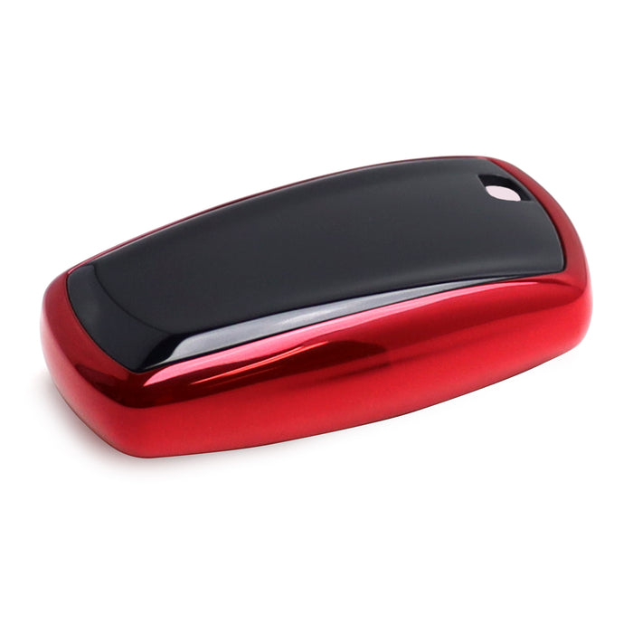 Chrome Red TPU Key Fob Case For BMW 1 2 3 4 5 6 7 Series X1 X3 X4 4-Button Key