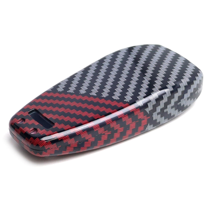 Black/Red Carbon Pattern Hard Key Cover For 17/18+ Mercedes E S G GLB GLC Class