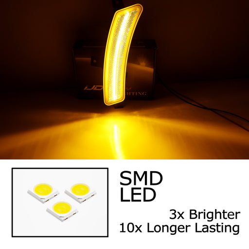 Clear Lens Amber Full LED Side Marker Lights For 25+ GM Escalade Suburban Yukon