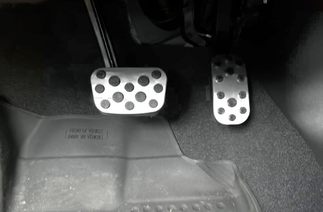 2pc Set Racing Style Silver Aluminum Foot Pedal Covers For Toyota Corolla C-HR