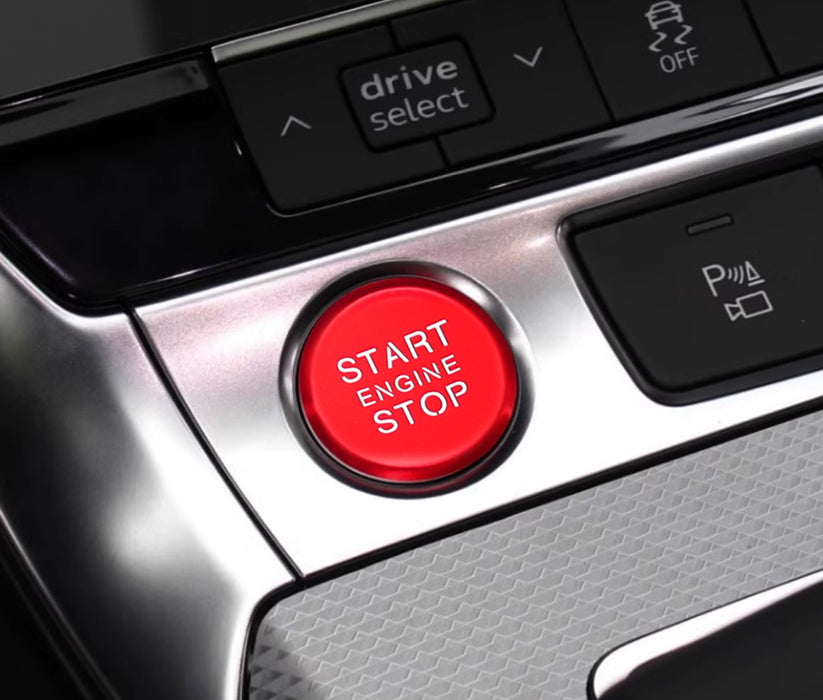 RS Sports Style Red Engine Push Start Button For Audi 2017-24 A4 S4 RS4 A5 S5 Q5