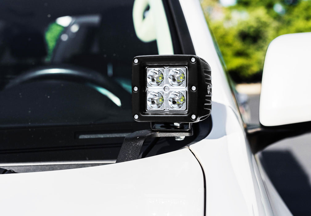 Hood Hinge Mount A-Pillar LED Ditch Light Bracket  For Lexus 2010-2023 GX GX460