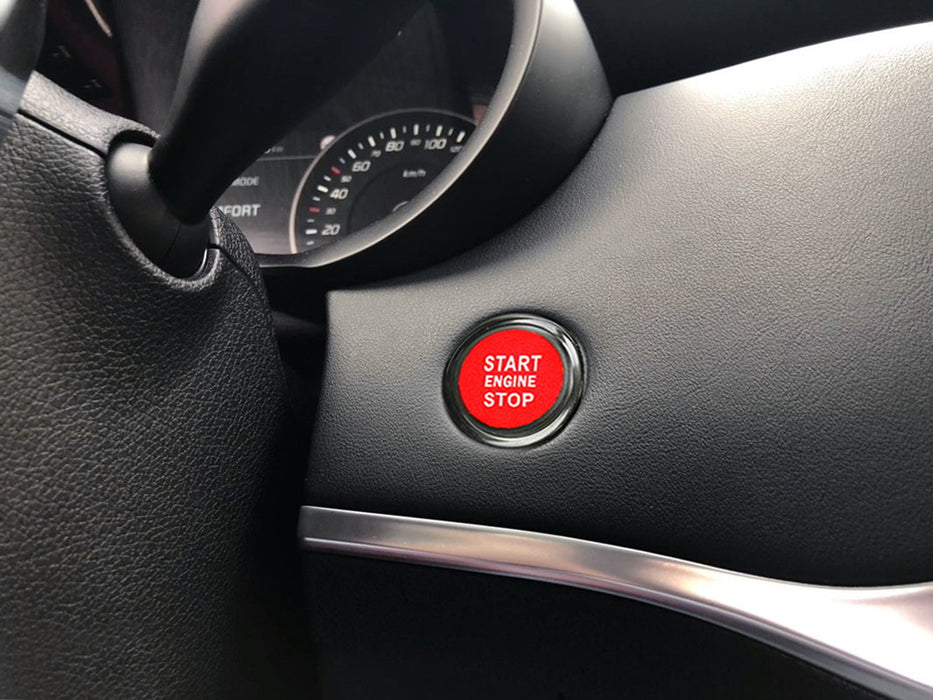 Sports Red Engine Push Start Cover For Kia 2018-2023 K8 Stinger, 2021+ K5 Optima
