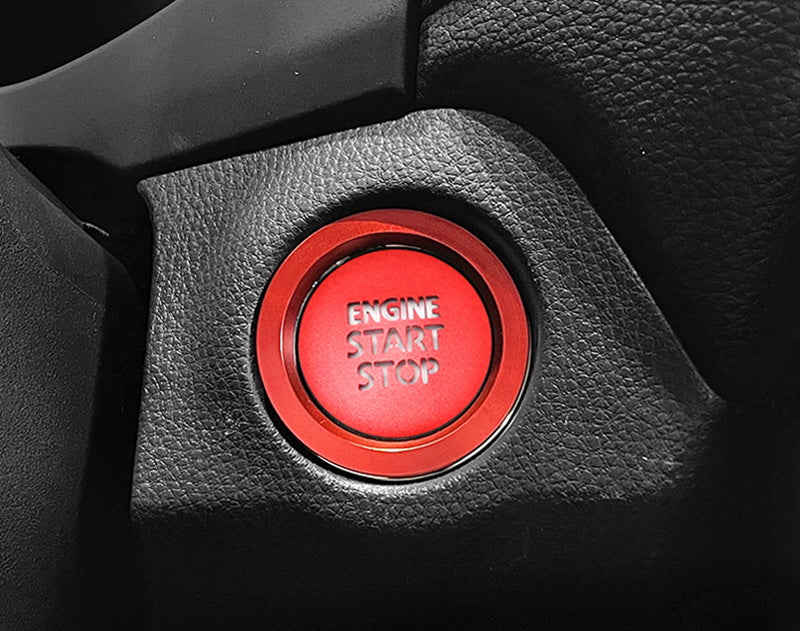 Sports Red "Engine Start/Stop" Push Start Button w/ Ring Trim For Newer Toyota