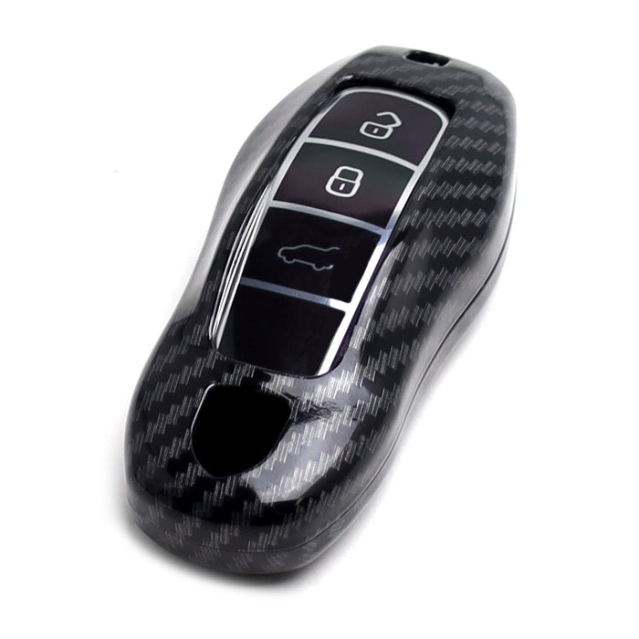 Carbon Pattern Plastic Shell For Porsche Panamera Macan Cayenne Gen1 Smart Key