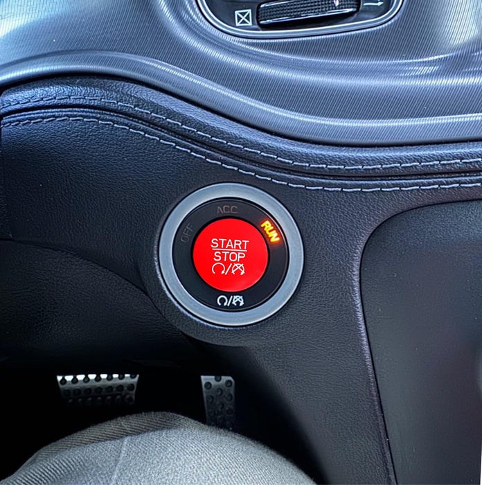 SRT Style Red Engine Push Start Button Replacement For Dodge Charger Challenger