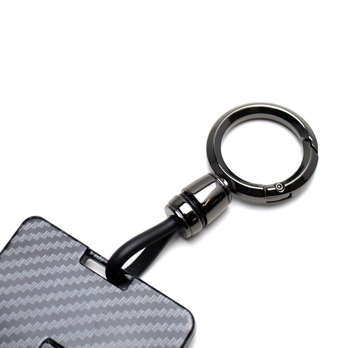 Black "Carbon Fiber" Key Card Holder Keychain For Tesla Model 3 Y S X Cybertruck
