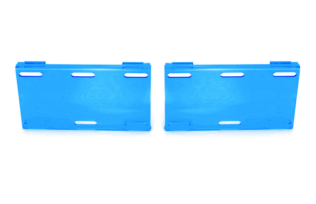 2pc 6-Inch Blue Tinted Colored Double-Row LED Light Bar Lens Protective Covers