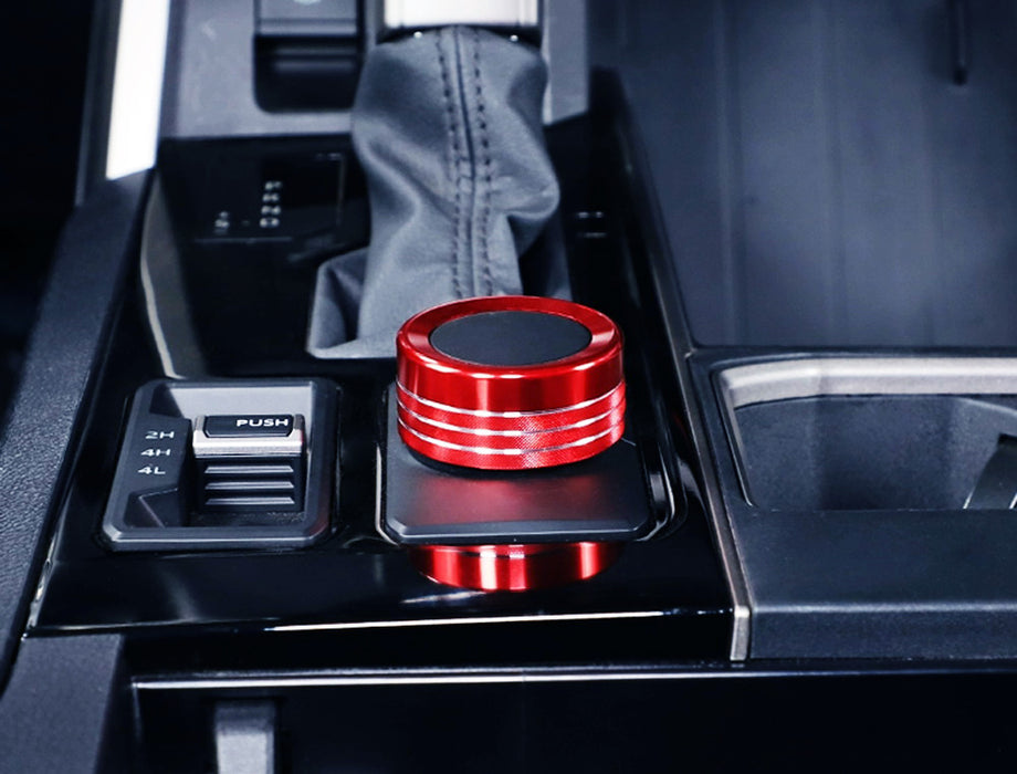 (2) TRD Red Driving Mode & Volume Knob Covers For 22-up Tundra/Sequoia 8" Screen