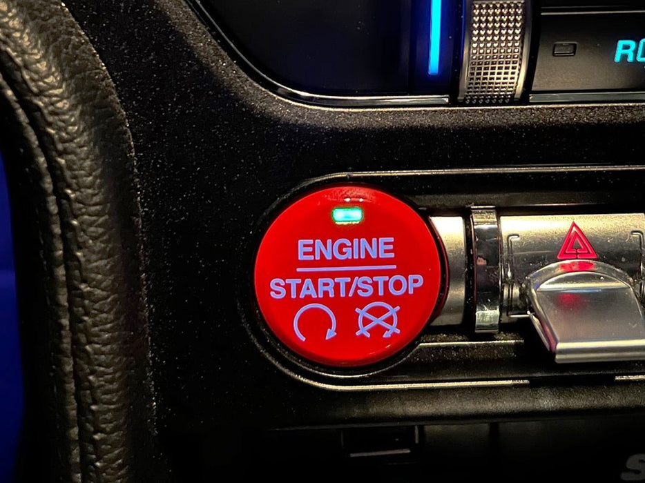 Red Performance GT350 Style Engine Push Start Button Cover For 2015-2023 Mustang
