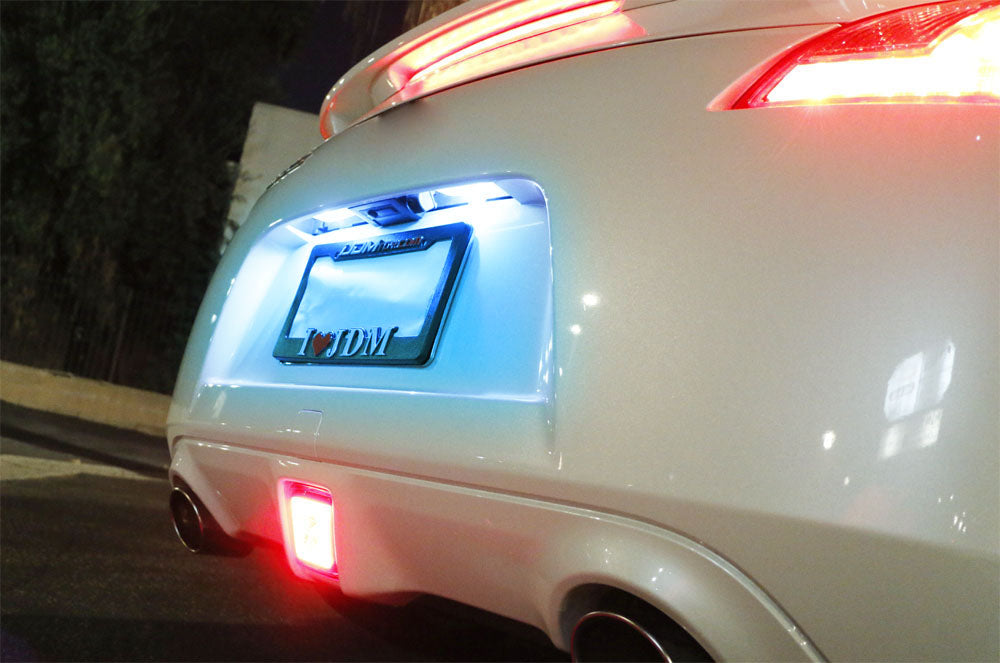 Ice Blue Full LED License Plate Lights For Nissan 350Z 370Z GTR Infiniti G37 Q60