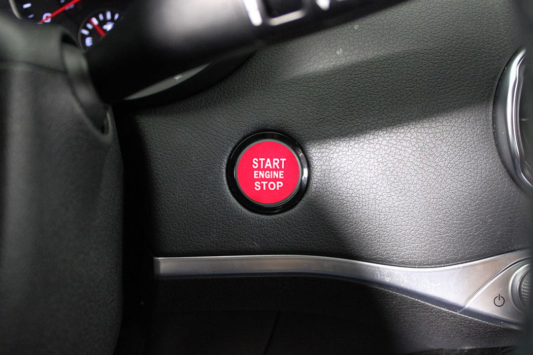 Sports Red Engine Push Start Cover For Kia 2018-2023 K8 Stinger, 2021+ K5 Optima