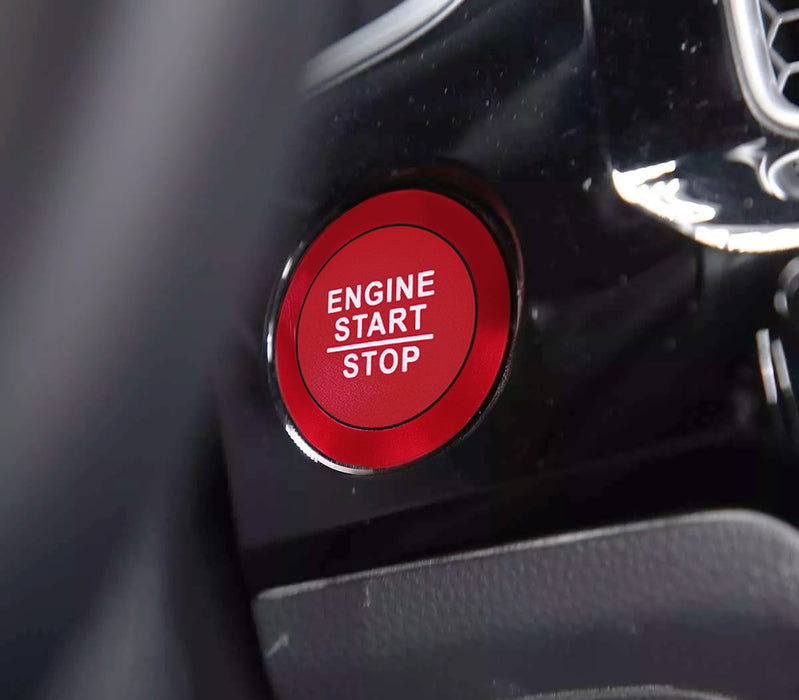 Sports Red Engine Push Start Button w/Surround Ring For 16+ Gen10 Gen11 Civic
