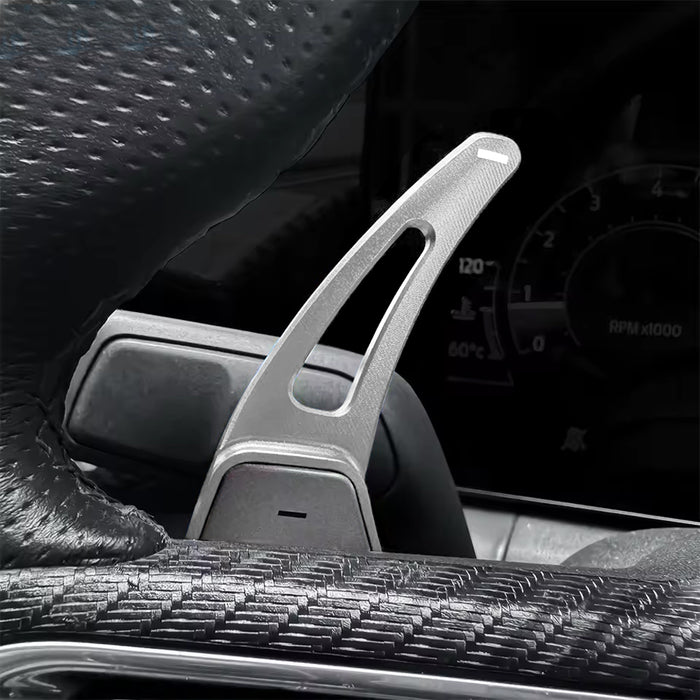 Silver Aluminum Larger Performance Paddle Shifter Extension For 24+ Ford Mustang