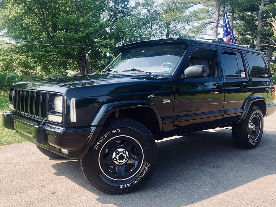 Clear Lens White Full LED Front Side Marker Lights For Jeep 1997-01 Cherokee LCI