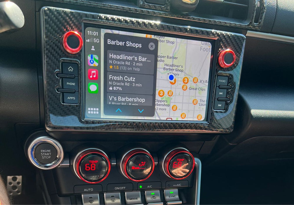 JDM Red Stereo/Radio Vol/Tune Knob Cover Rings For 2022+ Subaru BRZ Toyota GR86