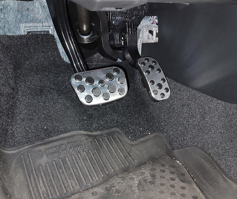 2pc Set Racing Style Silver Aluminum Foot Pedal Covers For Toyota Corolla C-HR