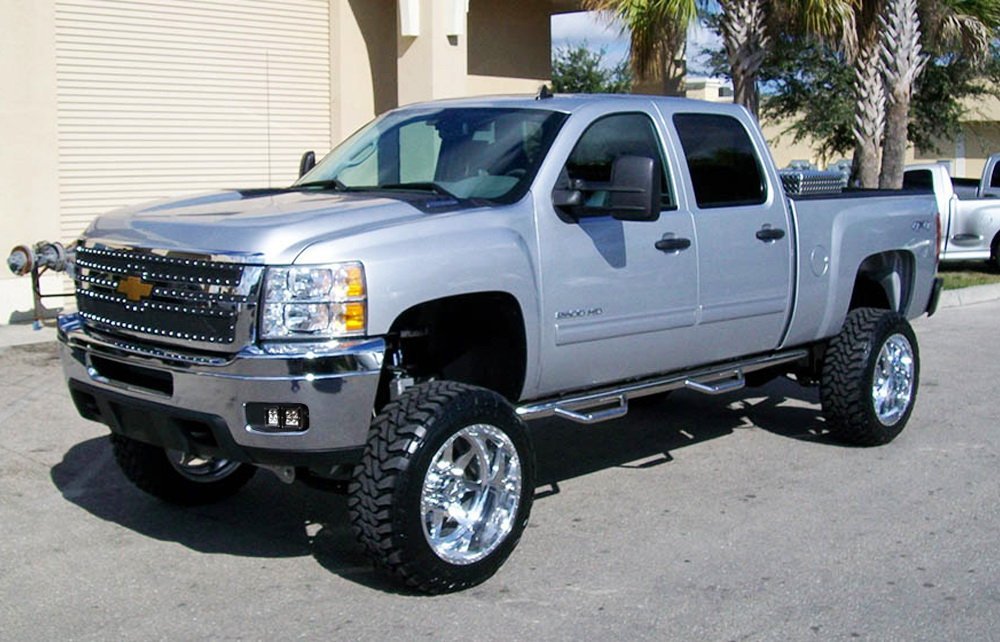 Fog Opening Dual LED Pod Light Mounts For Chevy 2007-14 Silverado 1500 2500 3500