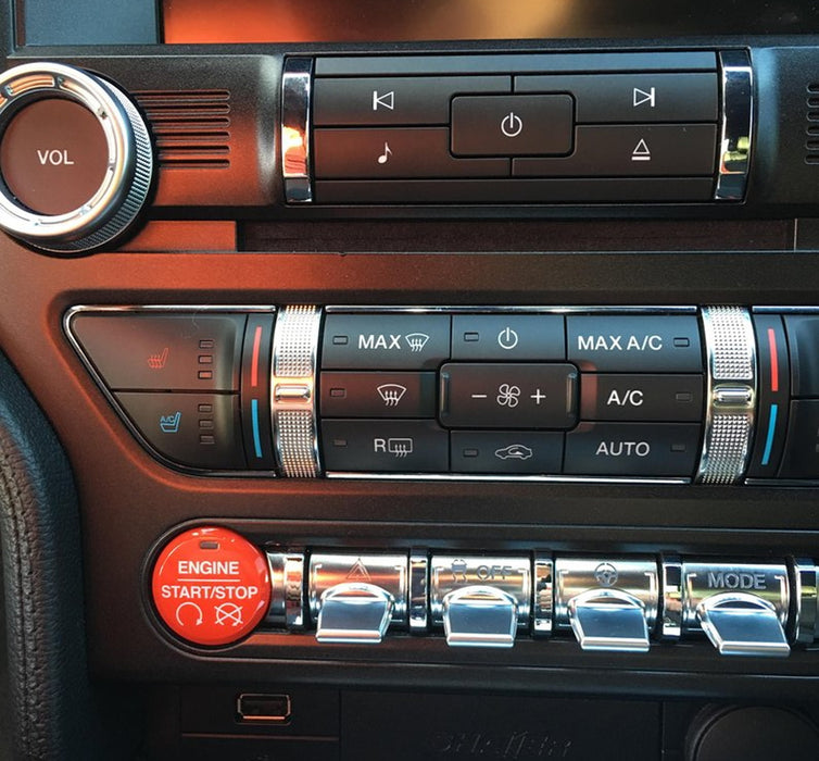 Red Performance GT350 Style Engine Push Start Button Cover For 2015-2023 Mustang