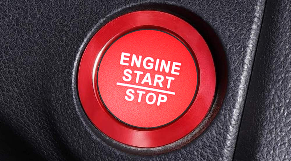 Sports Red Engine Push Start Button w/Surround Ring For 16+ Gen10 Gen11 Civic