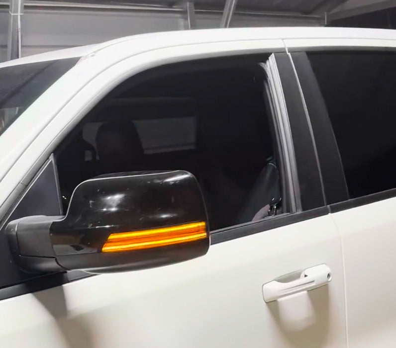 Clear Lens Dynamic Sequential Blink LED Side Mirror Cap Light For 19-up RAM 1500