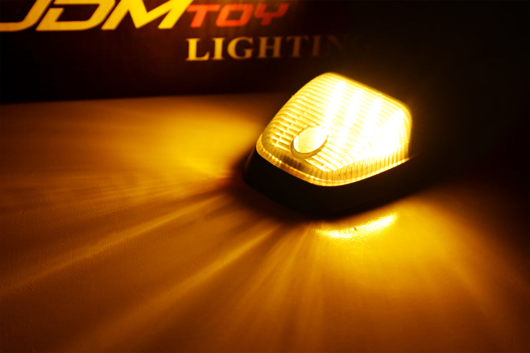 5pc Smoked Lens Amber Full LED Cab Roof Marker Light Kit For Dodge 2019-up RAM