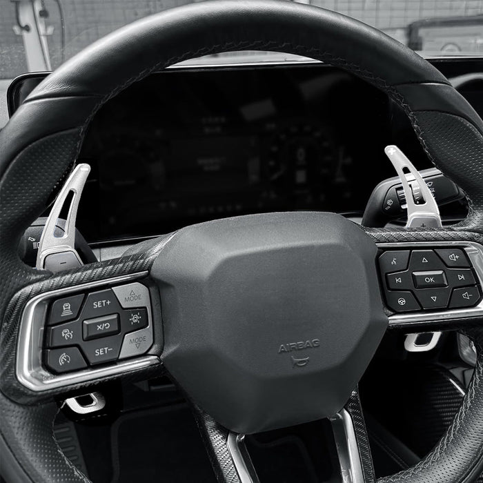 Silver Aluminum Larger Performance Paddle Shifter Extension For 24+ Ford Mustang