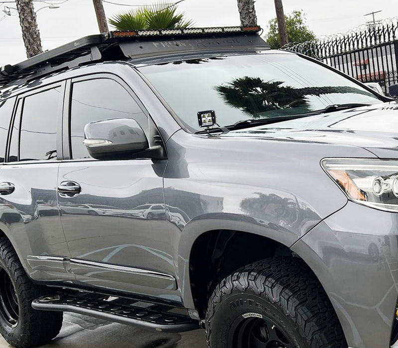 Hood Hinge Mount A-Pillar LED Ditch Light Bracket  For Lexus 2010-2023 GX GX460