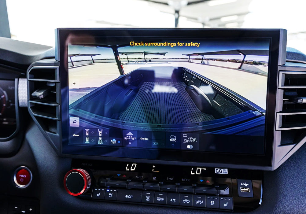 2 TRD Red Driving Mode & Volume Knob Covers For 22-up Tundra/Sequoia 14" Screen