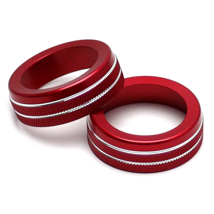 Sports Red Center Console AC Climate Control Knob Covers For Hyundai 21+ Elantra