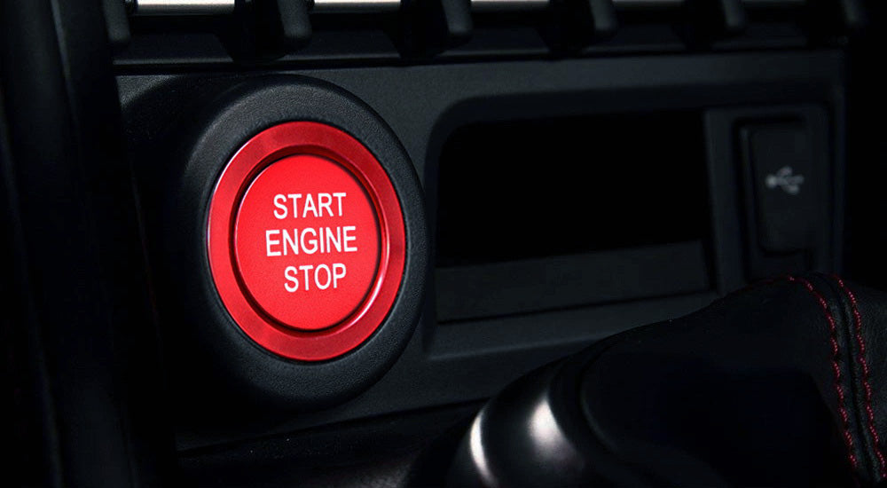 Sports Red Engine Push Start Cover w/ Ring Trim For 2022+ Subaru BRZ Toyota GR86