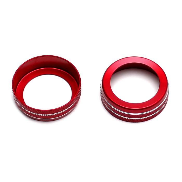 Sports Red Center Console AC Climate Control Knob Covers For Hyundai 21+ Elantra