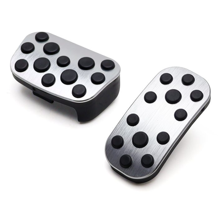 2pc Set Racing Style Silver Aluminum Foot Pedal Covers For Toyota Corolla C-HR