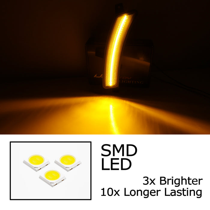 Smoked Lens Amber Full LED Side Marker Lights For 25+ GM Escalade Suburban Yukon