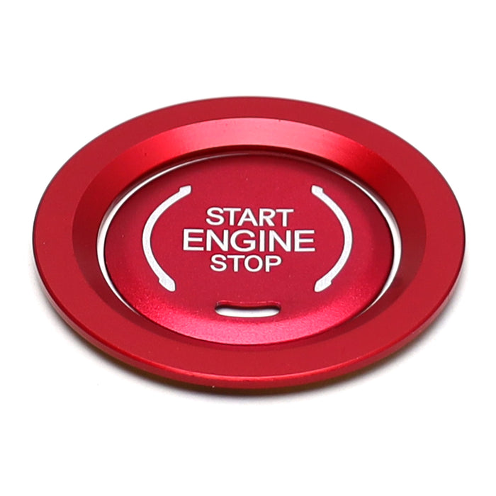 Sports Red Engine Push Start Cover w/ Ring Trim For 2019-up Chevy Cadillac GMC