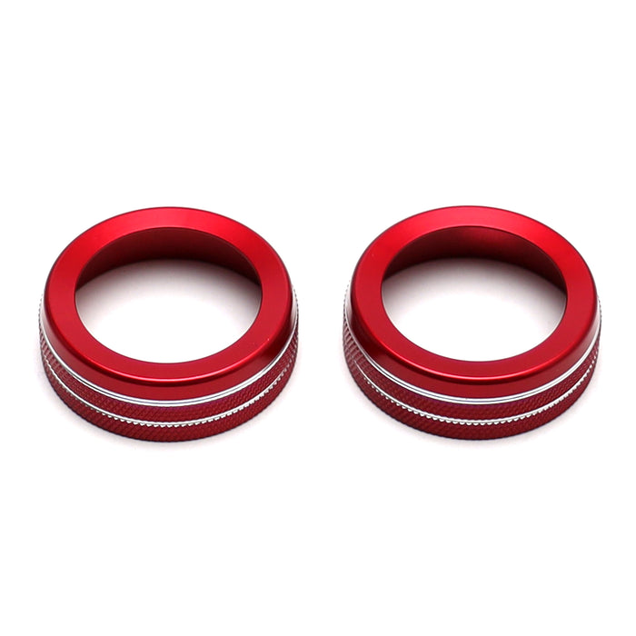 Sports Red Center Console AC Climate Control Knob Covers For Hyundai 21+ Elantra