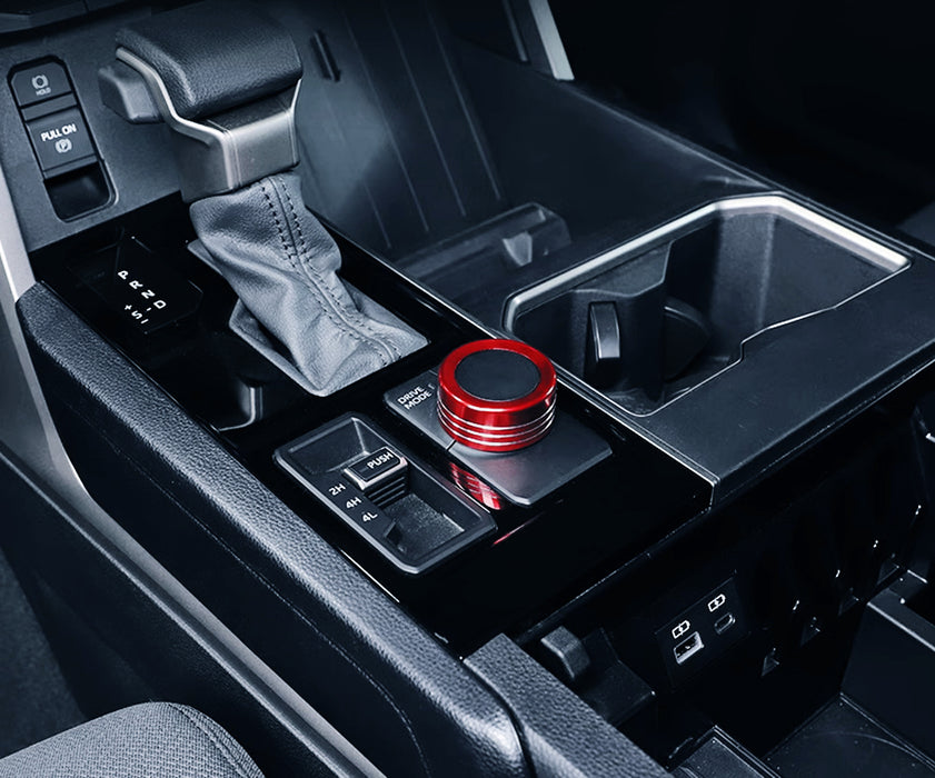 2 TRD Red Driving Mode & Volume Knob Covers For 22-up Tundra/Sequoia 14" Screen