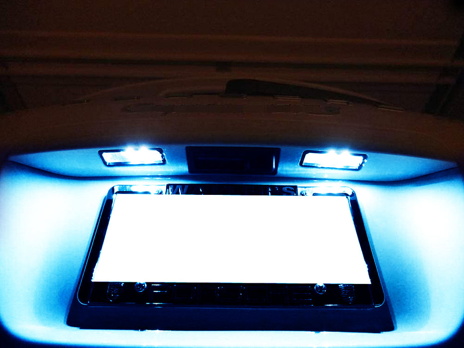 Aqua Ice Blue Full LED License Plate Lights For VW Golf/GTI Eos CC Rabbit Passat