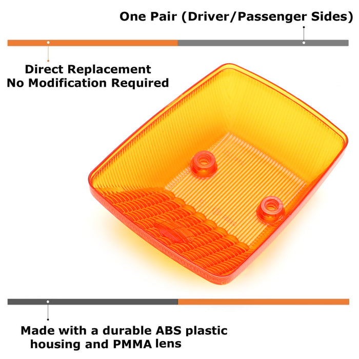 Classic Retro Amber Lenses For Mercedes W463 G-Class OE-Spec Front Turn Signals