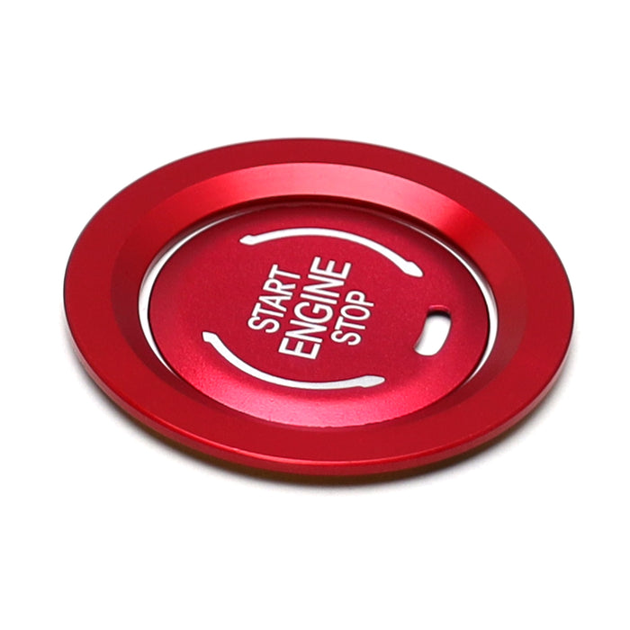 Sports Red Engine Push Start Cover w/ Ring Trim For 2019-up Chevy Cadillac GMC