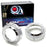 GTI Style White LED Halo Ring Angel Eye Shrouds For 3" H1 Headlamp Projector