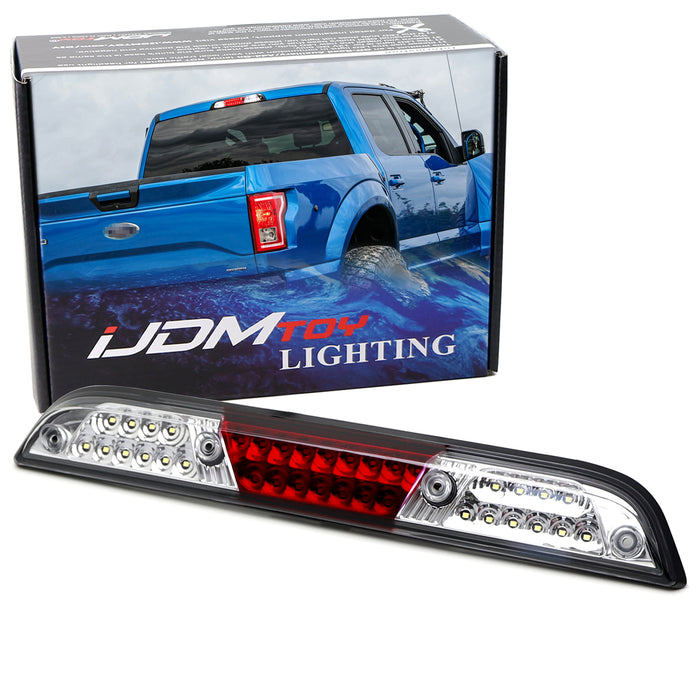 Clear/Red F1 Strobe LED High Mount 3rd Brake Light For 2015-20 F150, F250 Ranger