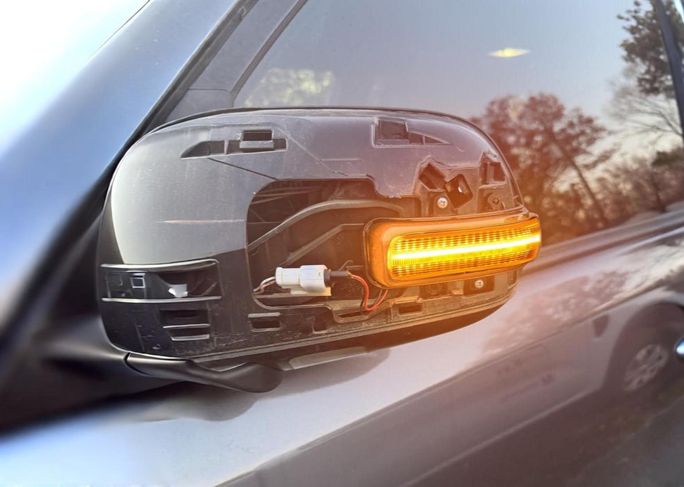 Clear Lens Full LED Sequential Blink Side Mirror Lights For 2010-13 4Runner, etc