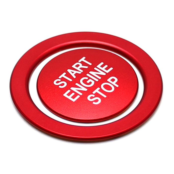 Sports Red Engine Push Start Cover w/ Ring Trim For 2022+ Subaru BRZ Toyota GR86