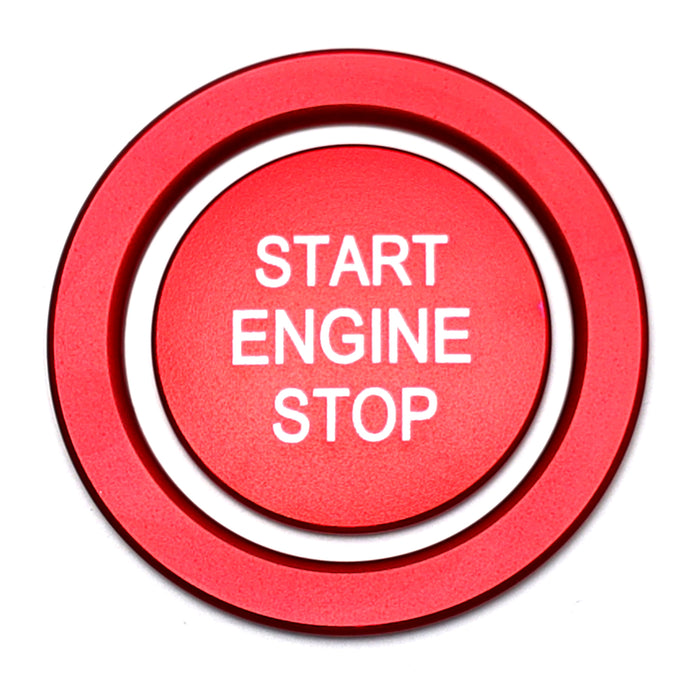 Sports Red Engine Push Start Cover w/ Ring Trim For 2022+ Subaru BRZ Toyota GR86
