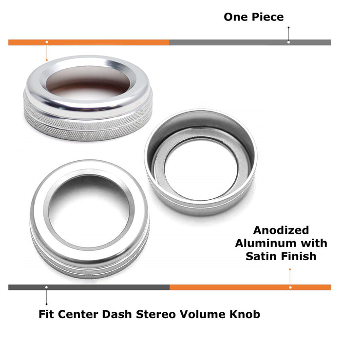 Silver Stereo Volume Control Knob Cover For Mercedes A B C E S CLA GLA GLK ML GL